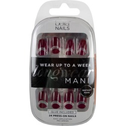 Bella Nails Artificial Nail Set Maroon Tip