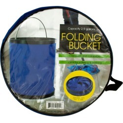 Folding Nylon Bucket with Metal Handle