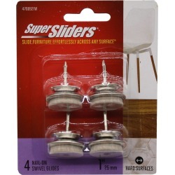 Super Sliders 4 Pack Nail On Felt Oatmeal Colored Furniture Sliders