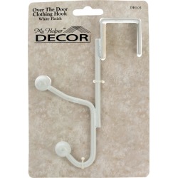 White Over the Door Clothing Hook