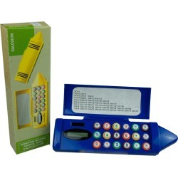 Crayon Shape Pencil Box Calculator in Blue