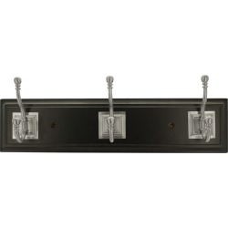 Franklin Brass Black & Satin Nickel Architectural Hook Rail