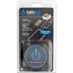 Round Black CableHub Customizable Universal Charging Station