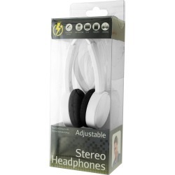 White Adjustable Stereo Headphones