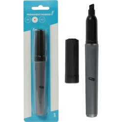 Permanent Marker, Chisel Tip, Black