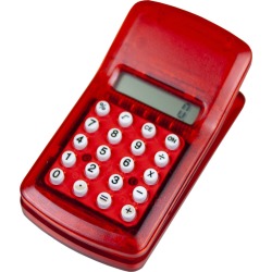 Calculator Clip Red
