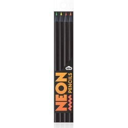 4 Pack Neon Colored Pencils