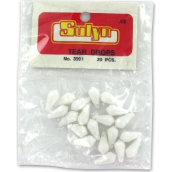 White Teardrop Beads