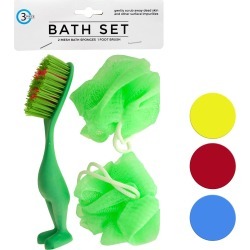 Bath Sponges & Foot Brush Set