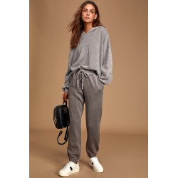 Boat House Washed Grey Drawstring Joggers | Lulus