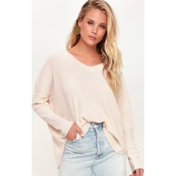 Only For You Blush Knit Long Sleeve Top | Lulus