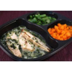 Grilled Chicken with Florentine Rice, Asparagus & Carrots- Individual Meal