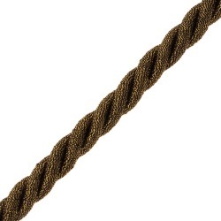 8MM fine Metallic Twist Cord â?? 8mm-ANTIQUE GOLD