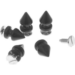 8MM X 13MM METAL SPIKES WITH SCREW-All-BLACK