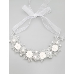 White Imitation Pearl Flowers Hair Jewelry for Wedding
