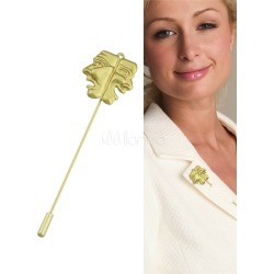 Gold Brooch Face Pin Jewelry For Women