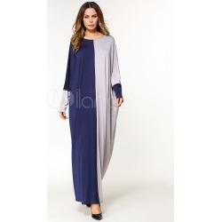 Women Kaftan Dress Two Tone Oversized Maxi Tunic Dress