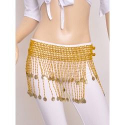 Waist Chain Belly Dance Costume Gold Double Row Plastic Women's Bollywood Dance Accessories