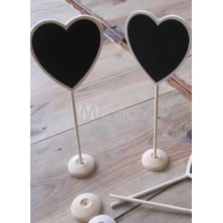 Black Herat Shape Wood Wedding Gift