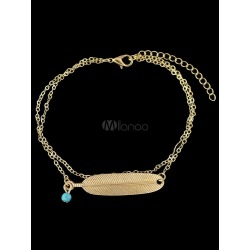 Leaf Beach Anklets Silver Women's Footwear Jewelry