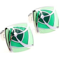 Cool Green Square Men's Fashion Cufflinks