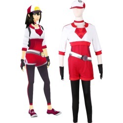 Pokemon Go Women Trainer Team Valor Instinct Mystic Halloween Cosplay Costume Red Halloween