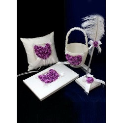 Two-Toned Heart Print Wedding Flowers Collection Set