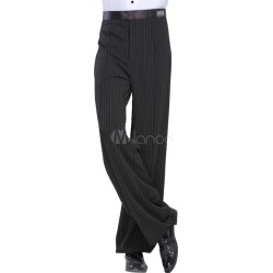 Latin Dance Pants Black Acetate Dance Costume for Men