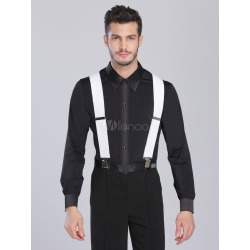 Black Latin Dance Top Spandex Dance Shirt for Men