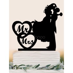 Wedding Cake Toppers Black Mr And Mrs Acrylic Wedding Decorations