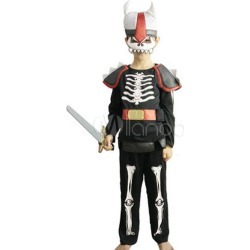 Kids' Halloween Costume Boys Black Skeleton Top With Pants And Mask Halloween