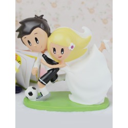 Soccer Theme Wedding Cake Topper