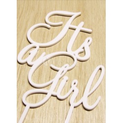 White Letters Embossed Wedding Cake Topper