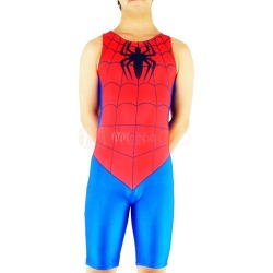 Halloween Spiderman Zentai Suit Half Length Lycra Spandex Bodysuit Halloween