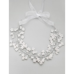 White Imitation Pearl Hair Jewelry for Wedding