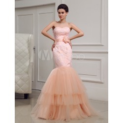 Beautiful Tulle Lace Sweetheart Neck Fashion Evening Dress Milanoo