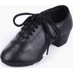 Almond Toe Soft Sole PU Leather Quality Ballroom Shoes For Kids