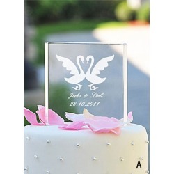 Crystal Square Wedding Cake Topper