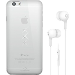 White Diamonds Crystal Earphones and Case for iPhone 6/6S - White
