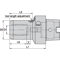 Kennametal HSK63C Taper Shank, 32mm Hole Diameter, 59.9mm Nose Di