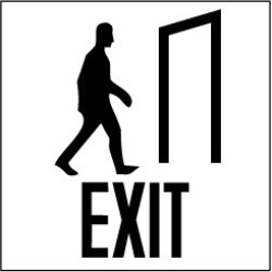 NMC 7x7rigid Plastic Exit Sign S5R