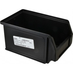 SSI Schaefer 0.1 Cubic Ft. Black Polypropylene Hopper Front Condu