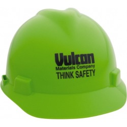 MSA Think Safty Limegr/blu Vulcan Logo Hard Hat 815565BL7278