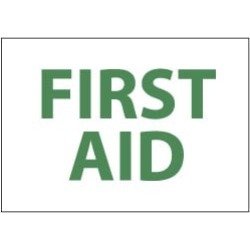 NMC 7x10 Rigid Plastic First Aid Sign M249R