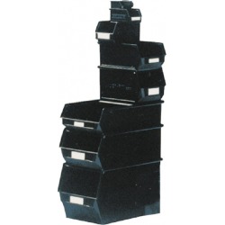 SSI Schaefer 0.3 Cubic Ft. Black Polypropylene Hopper Front Condu