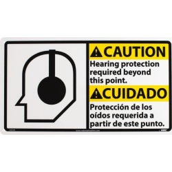 NMC Caution - Hearing Protection Required Beyond This Area, 18 In