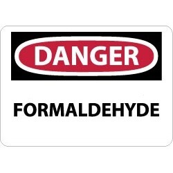 NMC 7x10 Rigid Plastic Dngr Formaldehyde Sign D170R