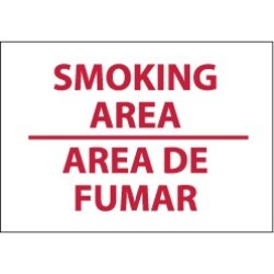 NMC 10x14 Rigid Plastic Smoking Area/fumar Sign M400RB
