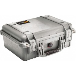 Pelican Products, Inc. 13x6-3/4" Slvr Inj Molded Wtrprf Case 1450