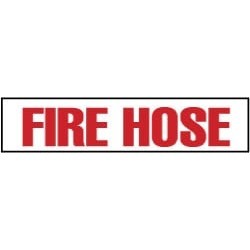NMC 4x12 Rigid Plastic Fire Hose Sign M12R